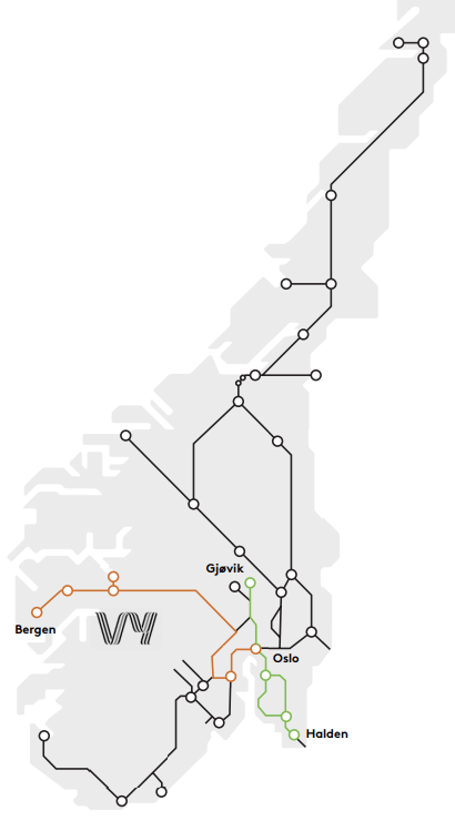 ベルゲン鉄道座席表