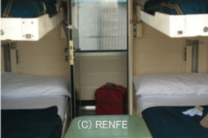 シャワー・トイレ無し寝台車両(2等)